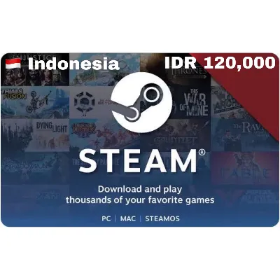 Steam Wallet 120000 IDR - Digital Gift Card - Indonesia - irongamers.ru