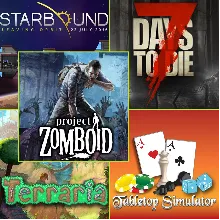 🔥5 ИГР✅Project Zomboid✅7 Days to Die✅Terraria✅Tabletop