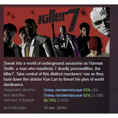 killer7 АВТОДОСТАВКА Steam Россия - irongamers.ru