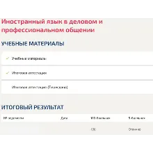 Иностранный язык в деловом и профессиональном общении