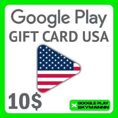Google Play Gift Card 10$ USD USA АВТО ВЫДАЧА 24/7 - irongamers.ru