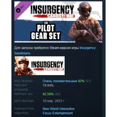 Insurgency: Sandstorm - Pilot Gear Set DLC DLC AUTODELIVERY STEAM РОССИЯ - irongamers.ru