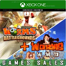 WORMS BATTLEGROUNDS + WORMS W.M.D XBOX КЛЮЧ