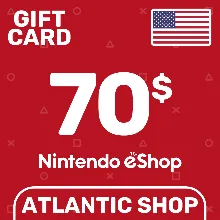 ⭐ Nintendo eShop 70$ (USD) США