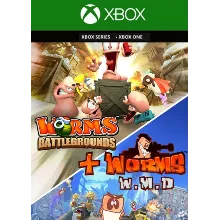 WORMS BATTLEGROUNDS + WORMS W.M.D XBOX КЛЮЧ
