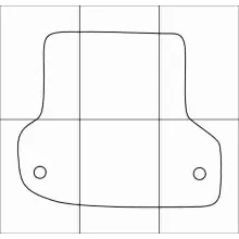 AUDI A3 Sportback 2004-- Лекала автоковриков, вектор