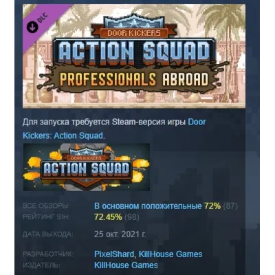Door Kickers Action Squad Professionals Abroad АВТОДОСТАВКА STEAM GLOBAL МГНОВЕННО ЛИ