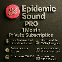 Epidemic Sound PRO – 1 месяц | Идеально для создателей и рекламы
