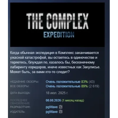 The Complex: Expedition АВТОДОСТАВКА STEAM GLOBAL МГНОВЕННО ЛИЦЕНЗИЯ - irongamers.ru