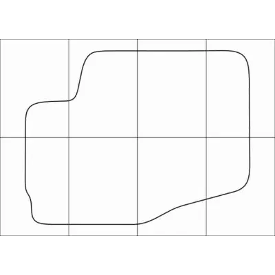 CITROEN C 4 2004-2011 Лекала автоковриков, вектор