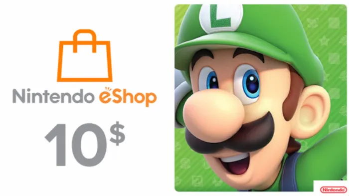 10 USD Nintendo Eshop Карта оплаты