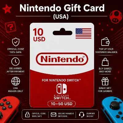 Nintendo Gift Card (США) 10–50 USD | Код пополнения Nintendo - irongamers.ru