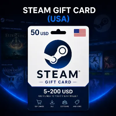 Steam Gift Card (США) 5–200 USD | Код пополнения Steam - irongamers.ru