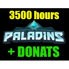Paladins 3500 часов + ДОНАТ - ОНЛАЙН STEAM Аккаунт