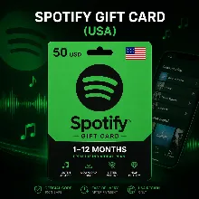 Spotify Gift Card (США) 1–12 месяцев | Код пополнения Spotify