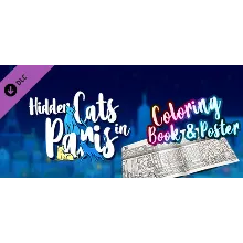 Hidden Cats in Paris - Printable PDF Coloring Book and