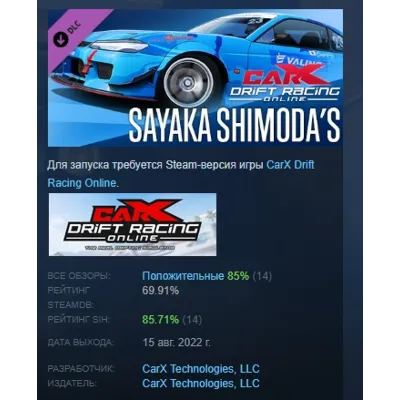 CarX Drift Racing Online - Sayaka Shimoda DLC STEAM - irongamers.ru