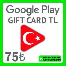 GOOGLE PLAY GIFT CARD 75 TL ТУРЦИЯ АВТО ВЫДАЧА 24/7
