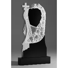 3D модель памятника для ЧПУ фрезеровки - Сердце и розы