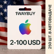 США iTunes AppStore 2-100 USD Подарочная карта код cod
