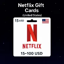 Netflix Gift Cards (США) 15–100 USD | Коды пополнения