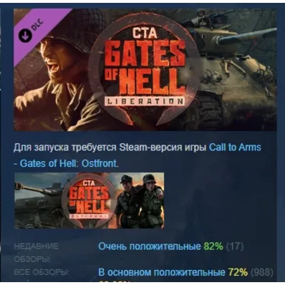 Call to Arms - Gates of Hell: Liberation АВТОДОСТАВКА STEAM GLOBAL МГНОВЕННО ЛИЦЕНЗИЯ