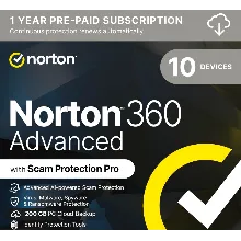 Norton 360 Advanced 2026 | 10 Devices and ‎12 Month  Официальный ключ