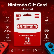 Nintendo Gift Card (Австрия) 15–50 EUR | Код пополнения Nintendo