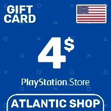 ⭐ PSN Top Up Card 4$ (USD) USA