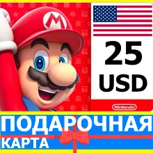 ⭐ Карта Nintendo eShop 25 USD USA США Нинтендо US