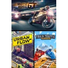 Moto Rush GT+Urban Flow+Train Traffic Manager XBOX