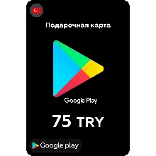 Google Play Подарочная карта 75 TL 24/7