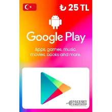 Google Play Store турецкий цифровой код 25 TR