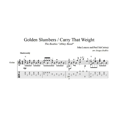 Golden Slumbers/Carry That Weight(The Beatles) гитара - irongamers.ru