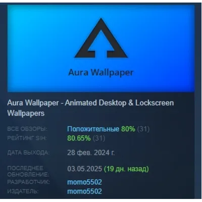 Aura Wallpaper АВТОДОСТАВКА STEAM GLOBAL МГНОВЕННО ЛИЦЕНЗИЯ - irongamers.ru