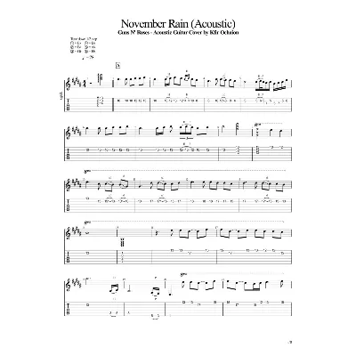 Табы Kfir Ochaion - Guns N' Roses - November Rain - irongamers.ru