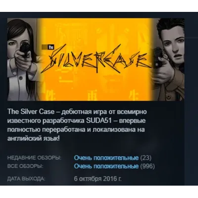 The Silver Case АВТОДОСТАВКА STEAM GLOBAL МГНОВЕННО ЛИЦЕНЗИЯ - irongamers.ru