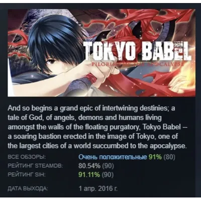 Tokyo Babel АВТОДОСТАВКА STEAM GLOBAL МГНОВЕННО ЛИЦЕНЗИЯ - irongamers.ru