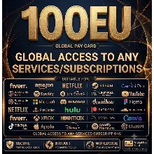 100$ Card Global👌PAY IN ANY Services✅any Subscriptions