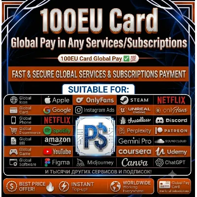 100EU Card Global Pay in Any Services/Subscriptions ⭐ - irongamers.ru