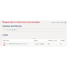 Теория автоматического управления.Тест Синергия/МТИ