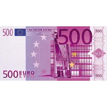 Отсканированные изображения Евро номиналом 5,10,20,50,100,200,500.