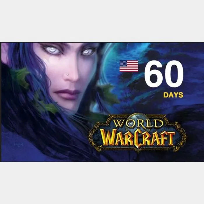 World of Warcraft 60 DAYS Time Card US (Battle · Ключ)
