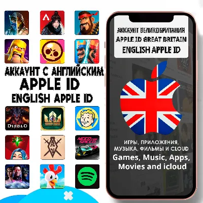 APPLE ID ЛИЧНЫЙ АНГЛИЯ АНГЛИЙСКИЙ ios AppStore iPhone - irongamers.ru
