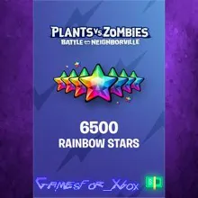 Plants vs. Zombies Battle for Neighborville – 5000 +1500 Bonus Rainbow Stars XBOX D