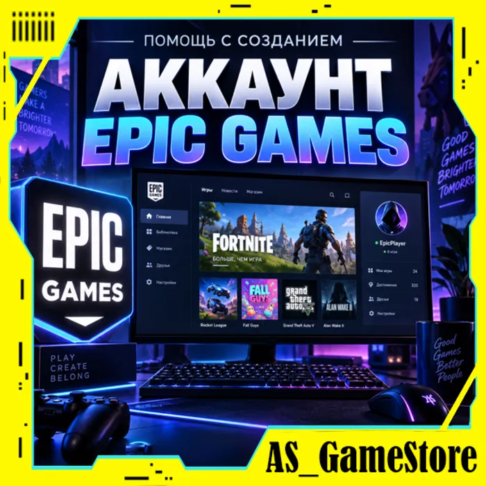 НОВЫЙ АККАУНТ EPIC GAMES ТУРЦИЯ · EGS · ПК Эпик Геймс