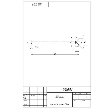 20.001 шток. Рабочий чертеж детали в AutoCAD