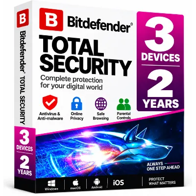 Bitdefender Total Security 3 Device 2 год. Ключ. - irongamers.ru