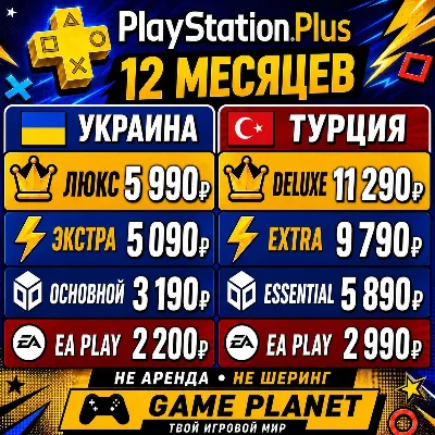 PS PLUS ЛЮКС ЭКСТРА ОСНОВНАЯ 1-12 EA PLAY УКРАИНА БЫСТРО! - irongamers.ru