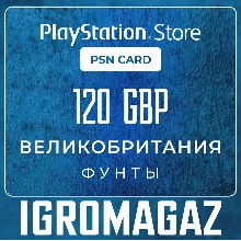 Карта PlayStation(PSN) 100 GBP (Фунтов) UK - irongamers.ru